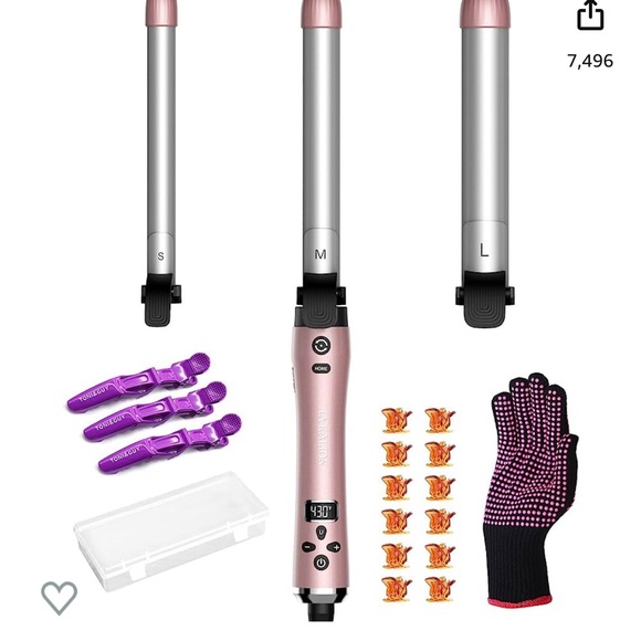 Automatic Curling Wand w/3 different sized Barrels + access. New in Box!!!😍🥰 - Picture 3 of 7